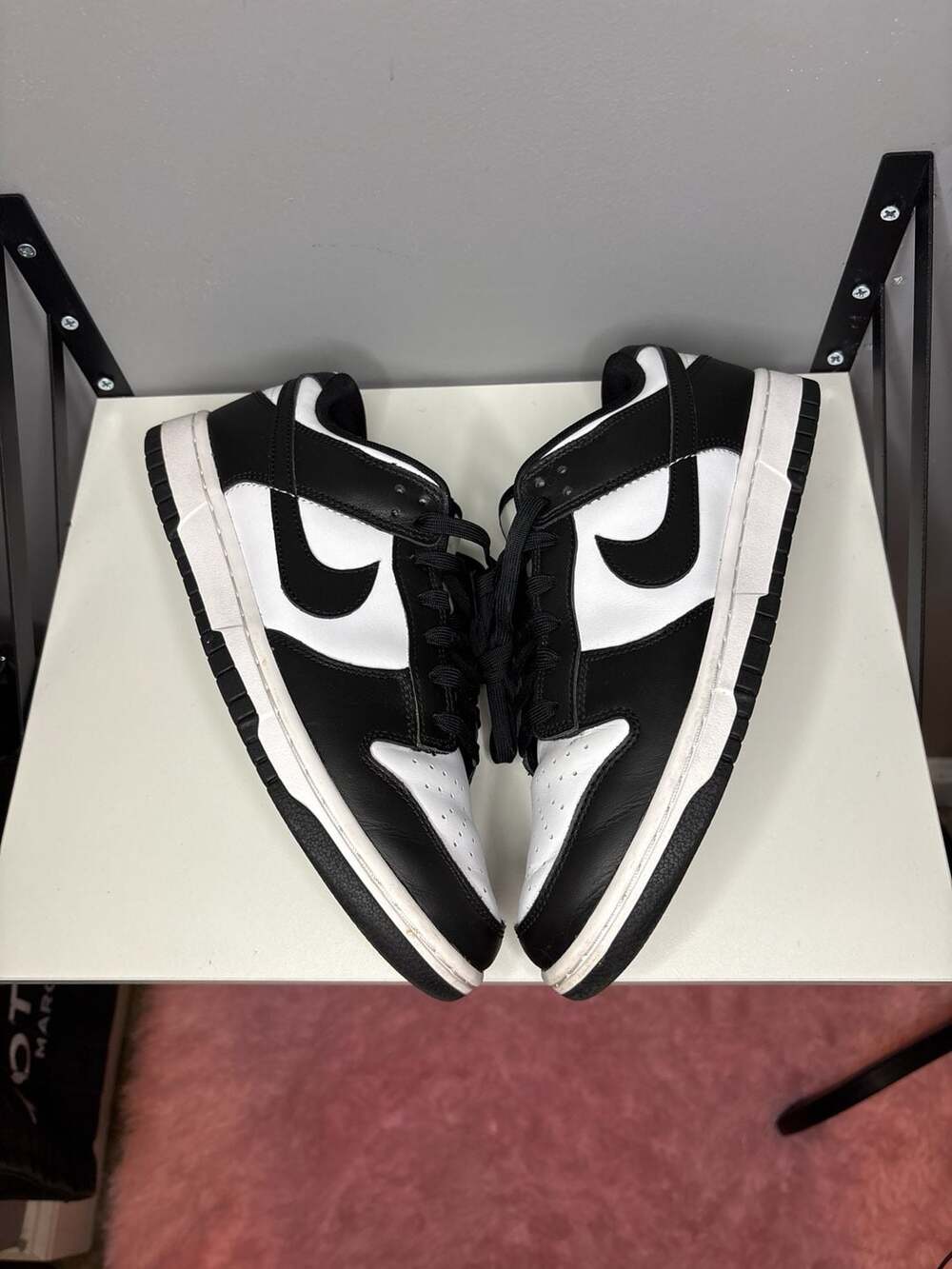 Mens Nike Dunk Low Retro Panda Black White Sneakers